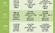 滋味学府——学生第9周食谱